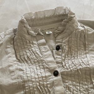 Cotton Button up ruffle shirt